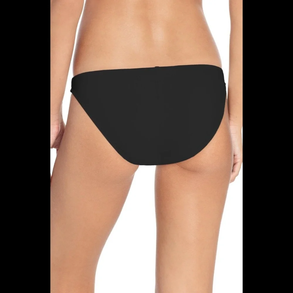 NWT Robin Piccone Ava Bikini Bottoms‎ in Black [SZ Large ]